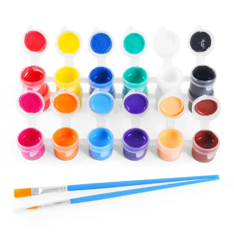 

Acrylic Paints with 2 Brushs DIY Graffiti Pigment Set for Oil Painting Paint Set