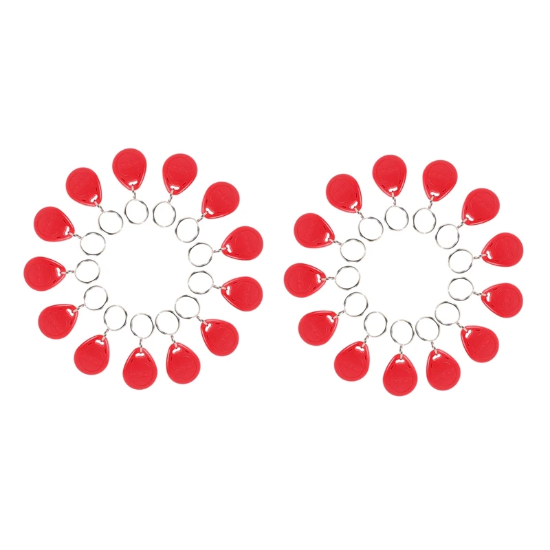 

ABGZ-200Pcs Cle ID RFID Remote Control Identification Card Door System Entry Access Tag Badge Token Lock 125KHZ Red