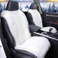 car seat cover long faux fur universal auto front rear seats cushion pad artificial plush winter warm cars interior accessories