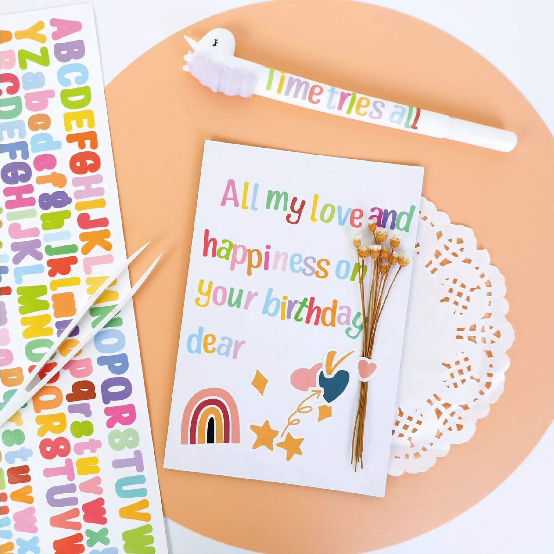 

Alphabet Sticker DIY Cup Car Greeting Cards Scrapbook Diary Stationery Decoration Vinyl Waterproof Colorful Letter Sticker