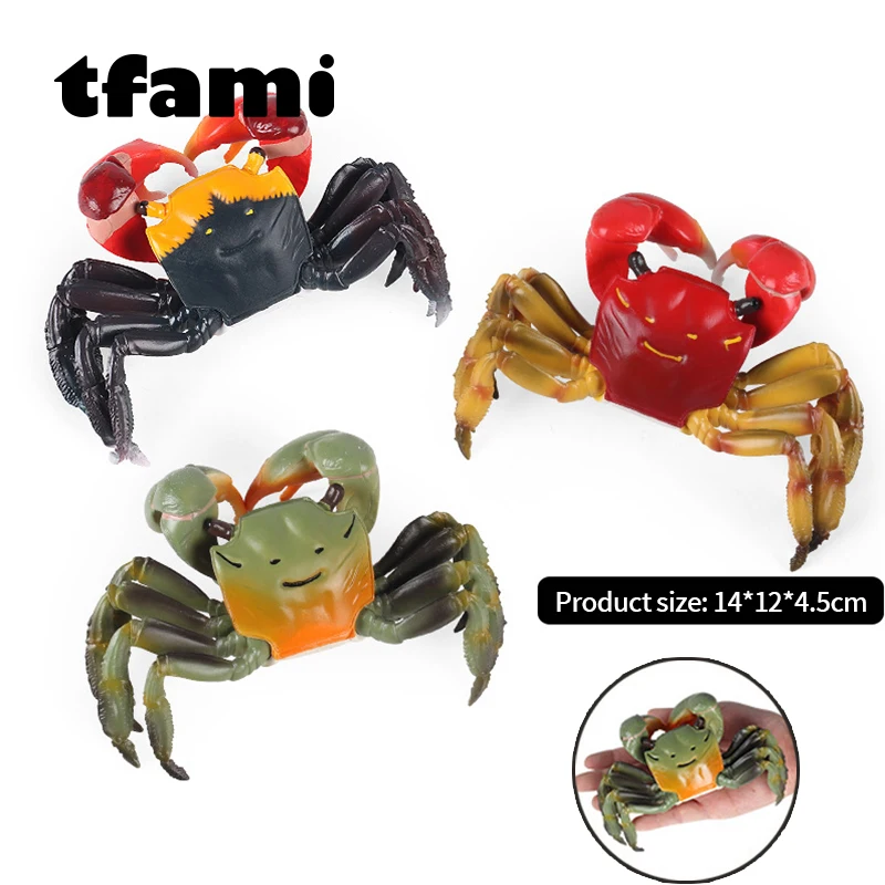 

Игрушка-краб TFAMI с эмуляцией морских животных для детей, однотонная модель, пушистый краб, развивающие игрушки для детей, подарок, украшение ...