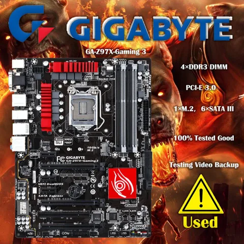 Десктопная Материнская плата Gigabyte GA-Z97X-Gaming 3 LGA 1150 DDR3 Z97X-Gaming 3 USB2.0 USB3.0 32GB Z97