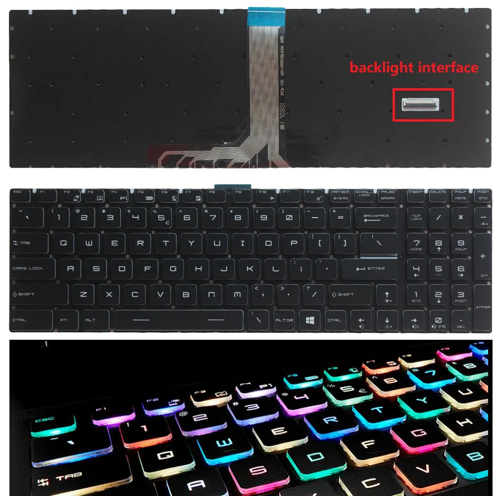 Новая RGB-клавиатура с подсветкой для MSI GE63 GE65 GL65 GP65 GE73 GS75 GL75 MS-17E5 GP75 GE75