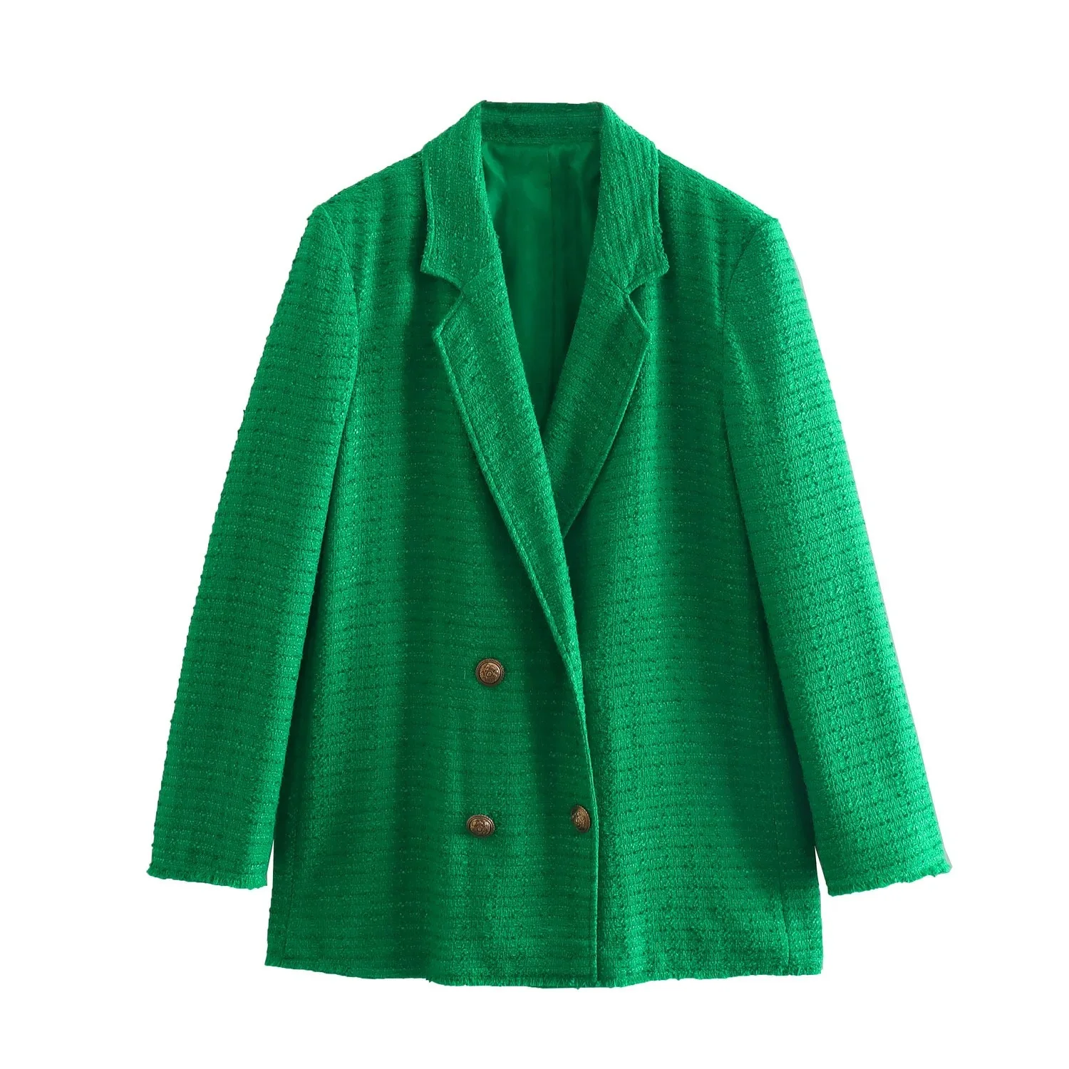 

Spring Autumn 2022 High Quality Women's Jackets Casual Texture Double Breasted Ladies Office Loose Suit Temperament