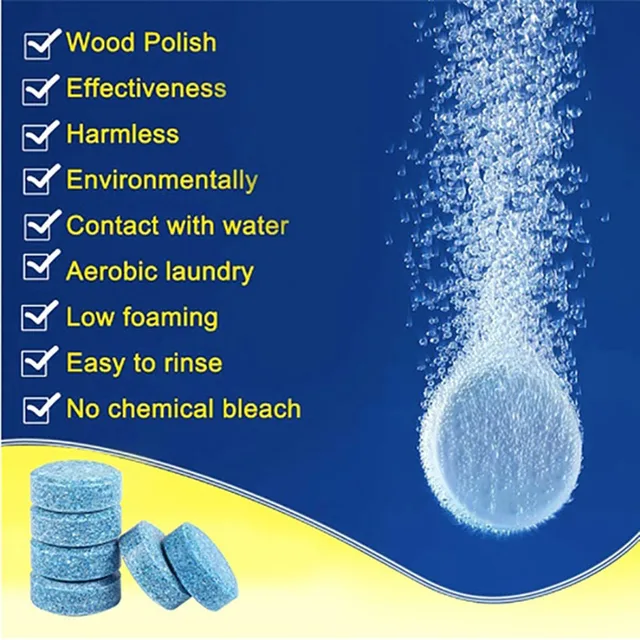 100 Pcs/SET Car Effervescent Washer tablet Auto Glass Washing Tablet Car Windscreen Cleaner Windscreen Glass Cleaning Tablet 5