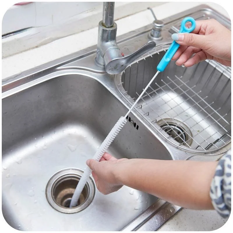 

1pcs Sewer Cleaning Brush,Home Bendable Sink Tub Toilet Dredge Pipe Snake Brush Tools Creative Bathroom Kitchen Accessories