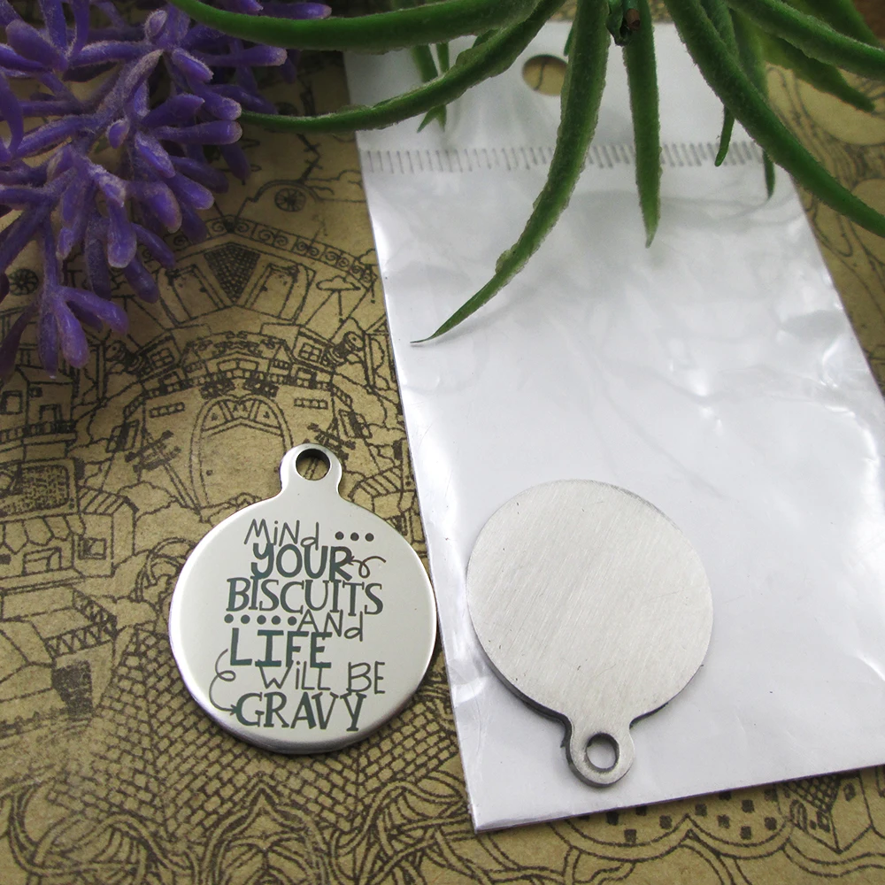 Подвеска из нержавеющей стали в виде бисквита с надписью «Ваше печенье и жизнь», 10 шт., фурнитура для аксессуаров, оптовая продажа