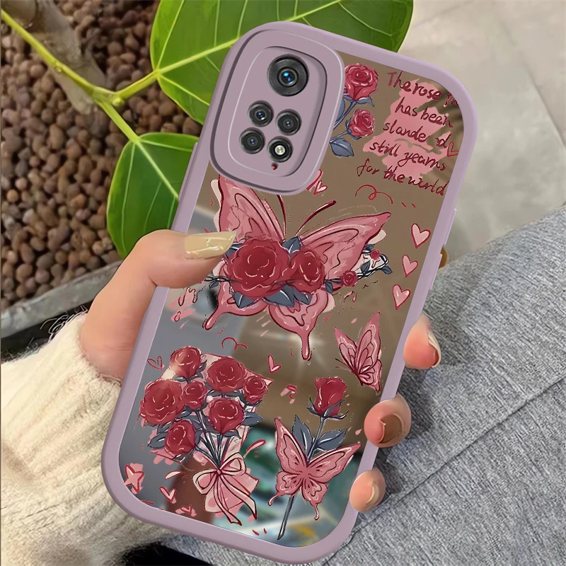 Мягкий силиконовый чехол для телефона с бабочкой Xiaomi Redmi Note 12 4G 5G Turbo 13R 13 Pro 11T Plus 11S