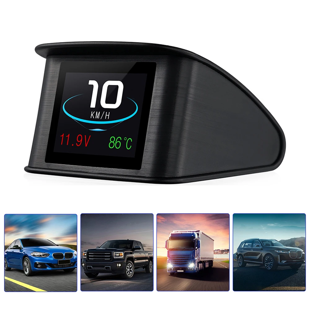 

HUD OBD2 Car Gauges Head Up Display On-board Computer Auto Speedometer Overspeed Alarm Fuel Consumption Temperature Warning