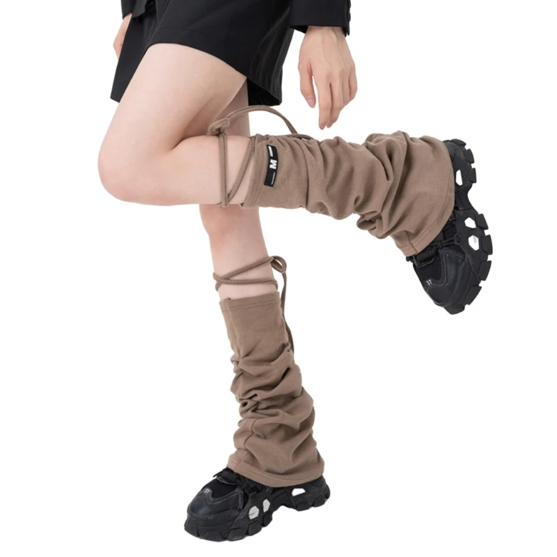 

Y2K Harajuku Lolitas Leg Warmers Ballet Style Lace Up Long Socks Leggings Gaiters Knee Fall Winter Cuff Ankle Heap Socks