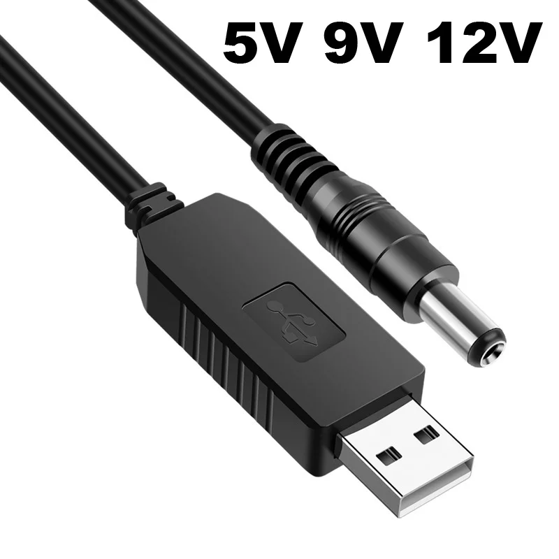 

USB DC 5V To DC 12V 9V 1A 6W 2.1x5.5mm Male Step-Up Converter Adapter Power Cable For Arduino Module WIFI Router
