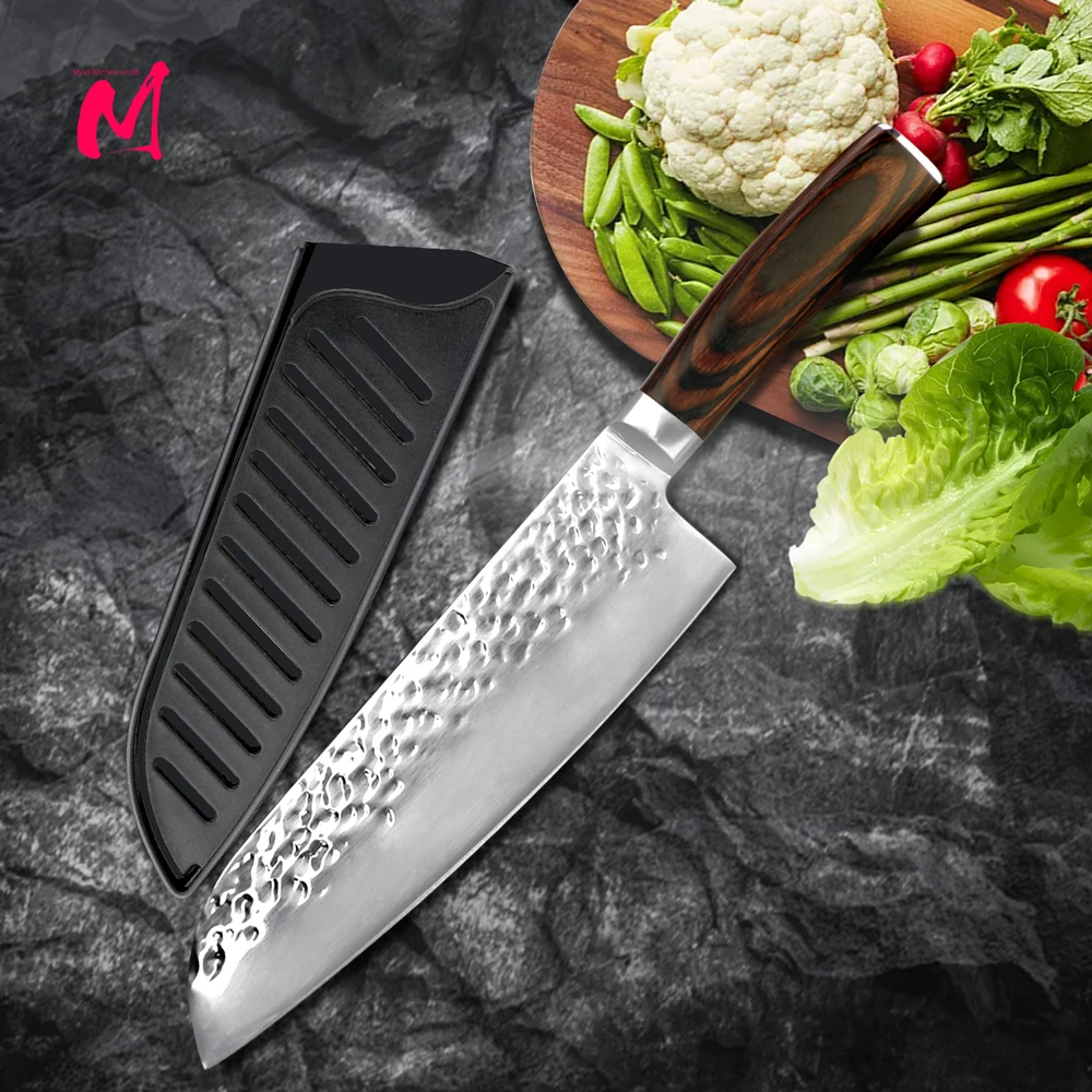 Professional Chef Knife Kitchen Knife Sharp Blade Cleaver Slicer Japanese  440C Steel Kitchen Knives Kitchen Tools Santoku Knife Cooking Cutter Meat