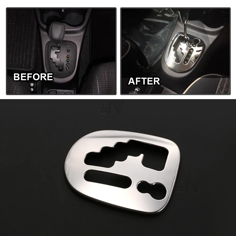 

Отделка панели переключения передач из нержавеющей стали, Стайлинг автомобиля, чехол для Toyota VITZ/YARIS 130S 2017 2018, модель для праворучного вождения