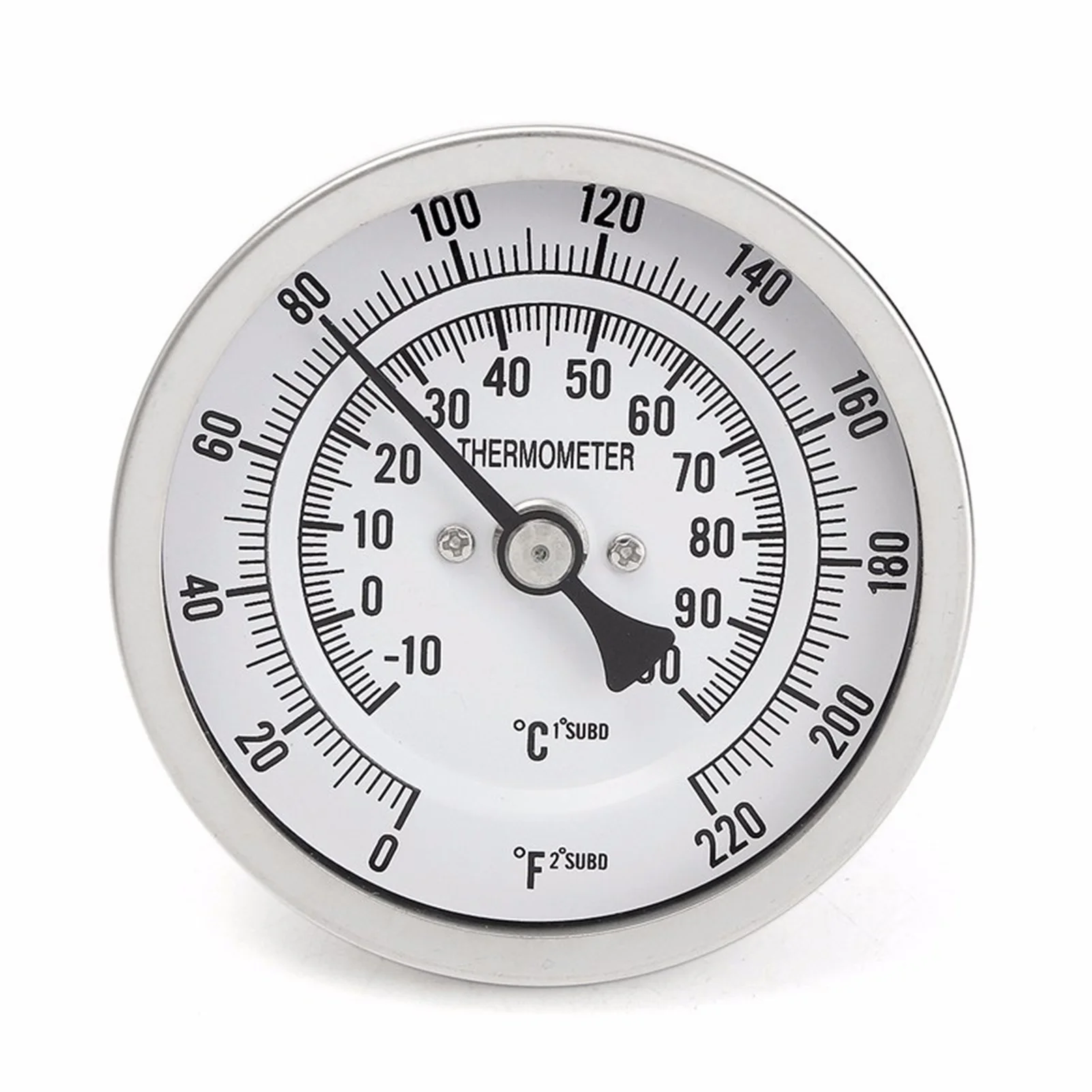 

Homebrewing Brew Pot Thermometer Easy Operation Screw Thermometer for Brewing and Distilling Uses