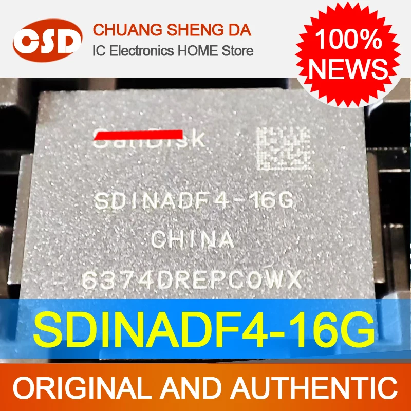 

SDINADF4-16G Flash Memory Chip EMMC16G 153ball Empty Data BGA sdinadf4 16g 100% New Original Free Shipping Consumer Electronics