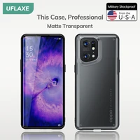 uflaxe original shockproof hard case for oppo find x5 pro anti yellow matte transparent back cover casing