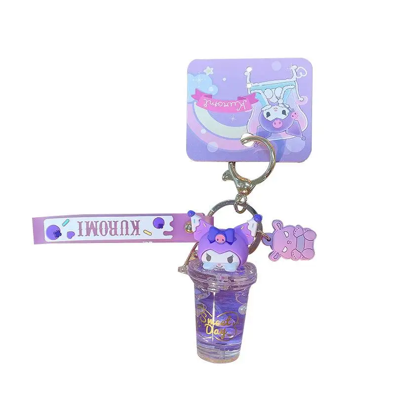 

New Hellokitty Keychain Kawaii Sanrio Mymelody Kuromi Cartoon Student Backpack Pendant Cute Girl Keychain Gift