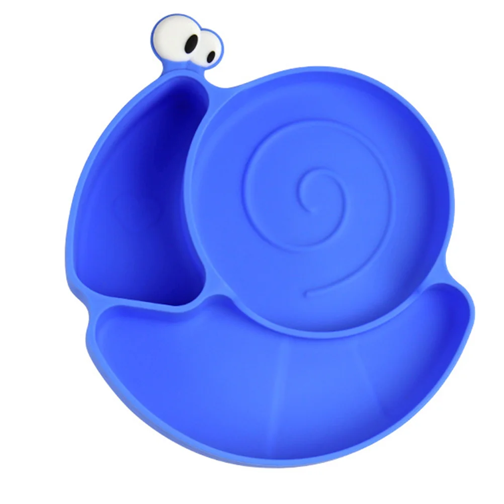 

Cartoon Snail Baby Food Bowl Silicone Dinner Plate Baby Compartment Bowl