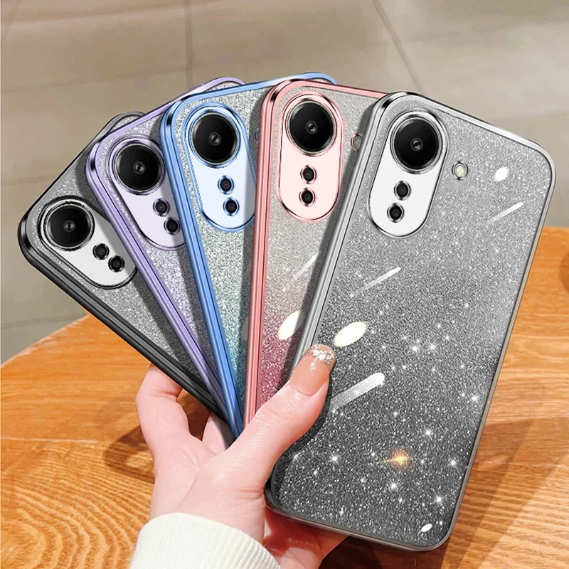 Роскошный гальванический градиентный блестящий чехол для телефона Xiaomi Redmi 12C 13C 10C