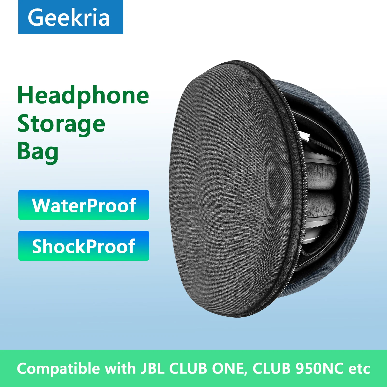 

Geekria Headphones Case For JBL Club ONE, Club 950NC, Club 700BT Hard Portable Bluetooth Earphones Headset Bag for Accessories