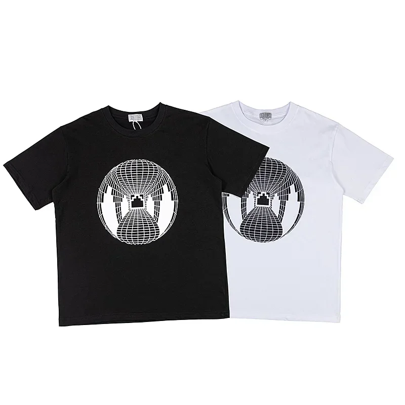 Футболка с геометрическим принтом Cav Empt топ круглым вырезом и коротким рукавом