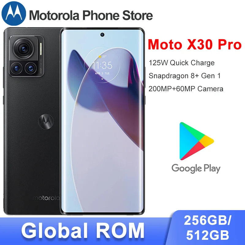 Смартфон Motorola Moto X30 Pro телефон с глобальной прошивкой Snapdragon 8 + Gen 1 камера 6 7 МП