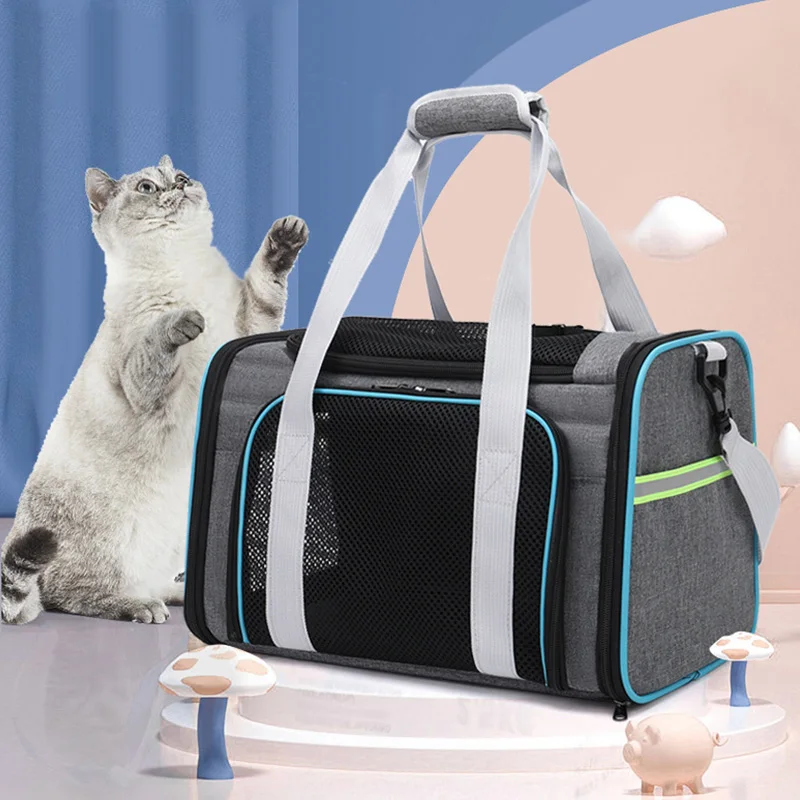 

Pets Cat Carriers Bag Portable Breathable Dog Carrier Bags For Cats Dogs Travel Carrying Pets Air Transport With Shoulder Strap