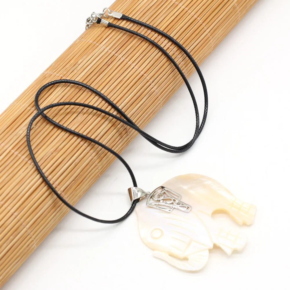 

5PCS Natural Shells White Shell Alloy Elephant Pendant Necklace For Jewelry Making Necklace Accessories Charm Wedding Gift Party