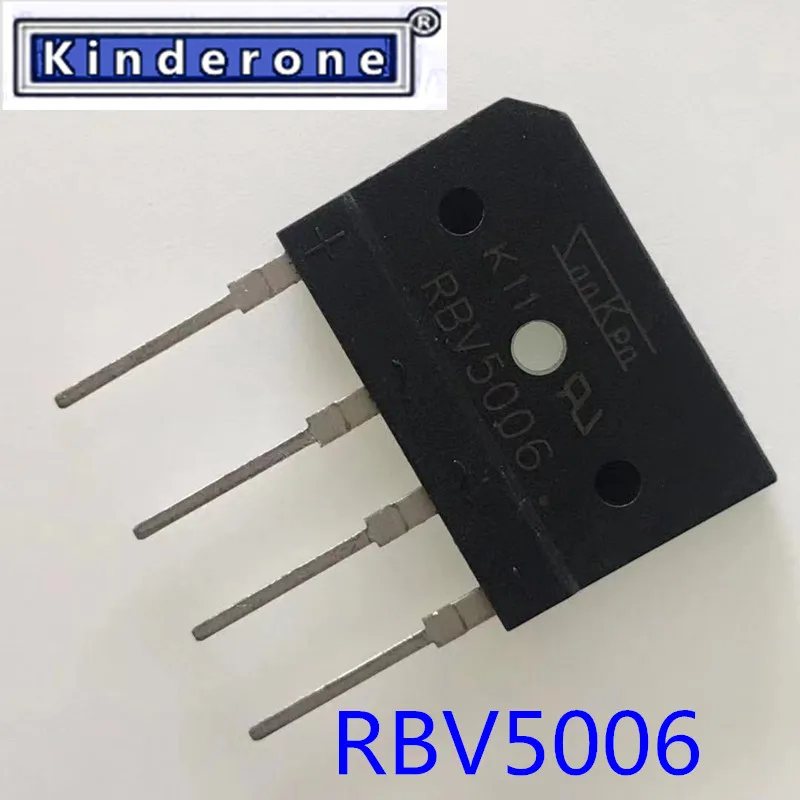 

1-10PCS 100% NEW ORIGINAL RBV5006 50A 600V RBV5010 50A 1000V Bridge Rectifiers cooker bridge DIP-4