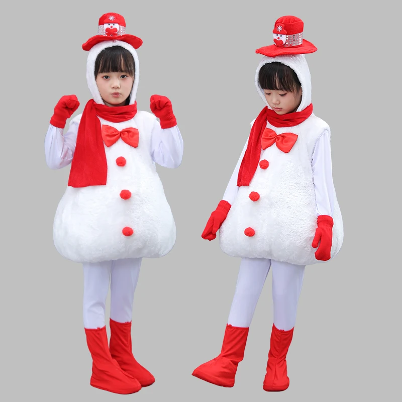 Рождественский снеговик со шляпой детский костюм вечерние костюмы для косплея