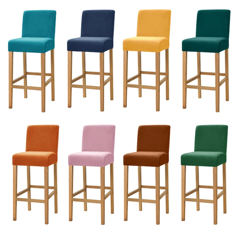Covers Stretch Soft Dining Chair Covers Washable Short Back 