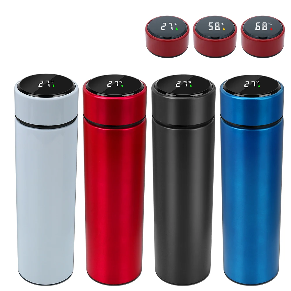 

Stainless Steel Intelligent Thermos Led Digital Temperature Display 500ML Smart Insulation Cup Temperature Display