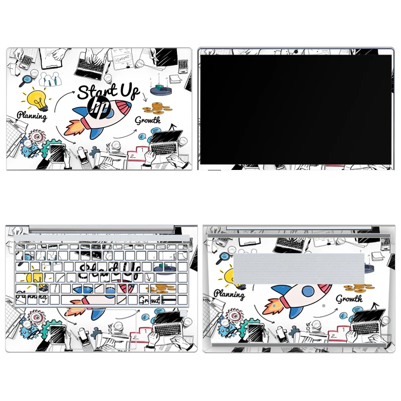 

4-in-1 Full Body Protective Skins for HP ProBook 430 440 445 450 G4/G5/G6/G7/G8 Decals Stickers Four Sides Laptop Skin Cover
