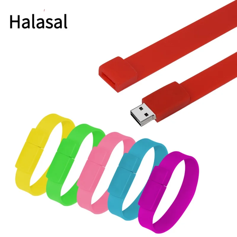 

Wrist band 100%Real capacity USB 4GB 8GB 16GB 32GB 64GB 128gb gift USB 2.0 Flash Memory Stick