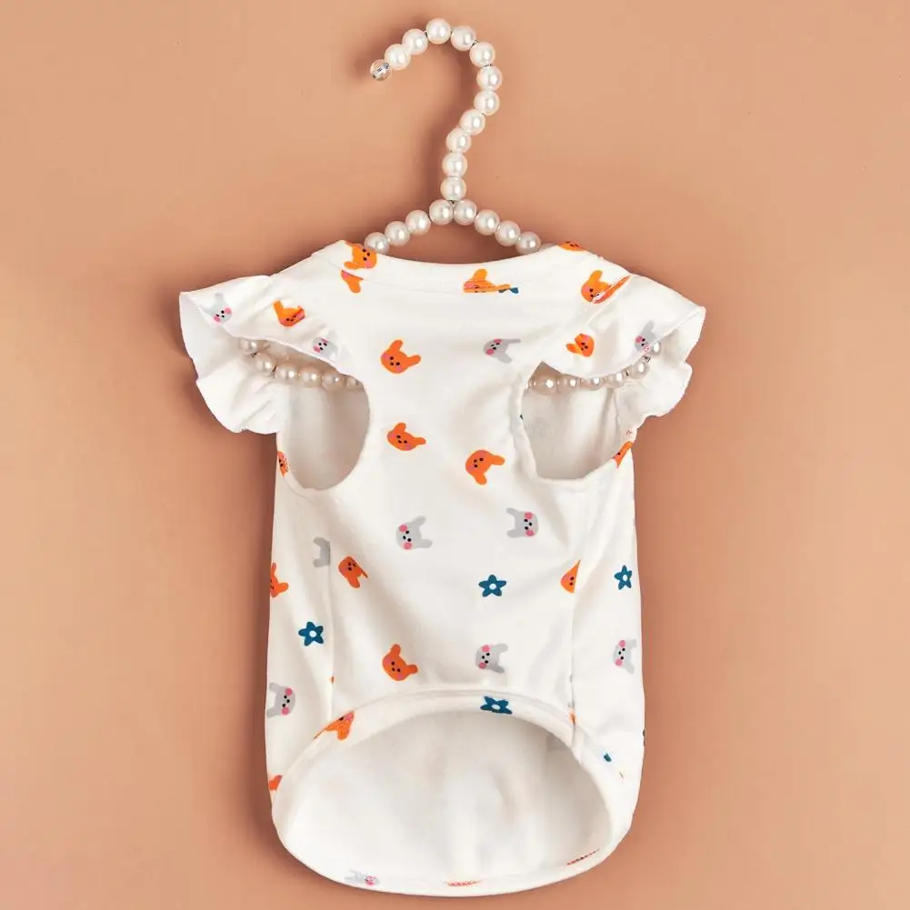 

Pet Shirt Pretty Comfortable Polyester Cute Pattern Pets Clothes Teddy Accessory