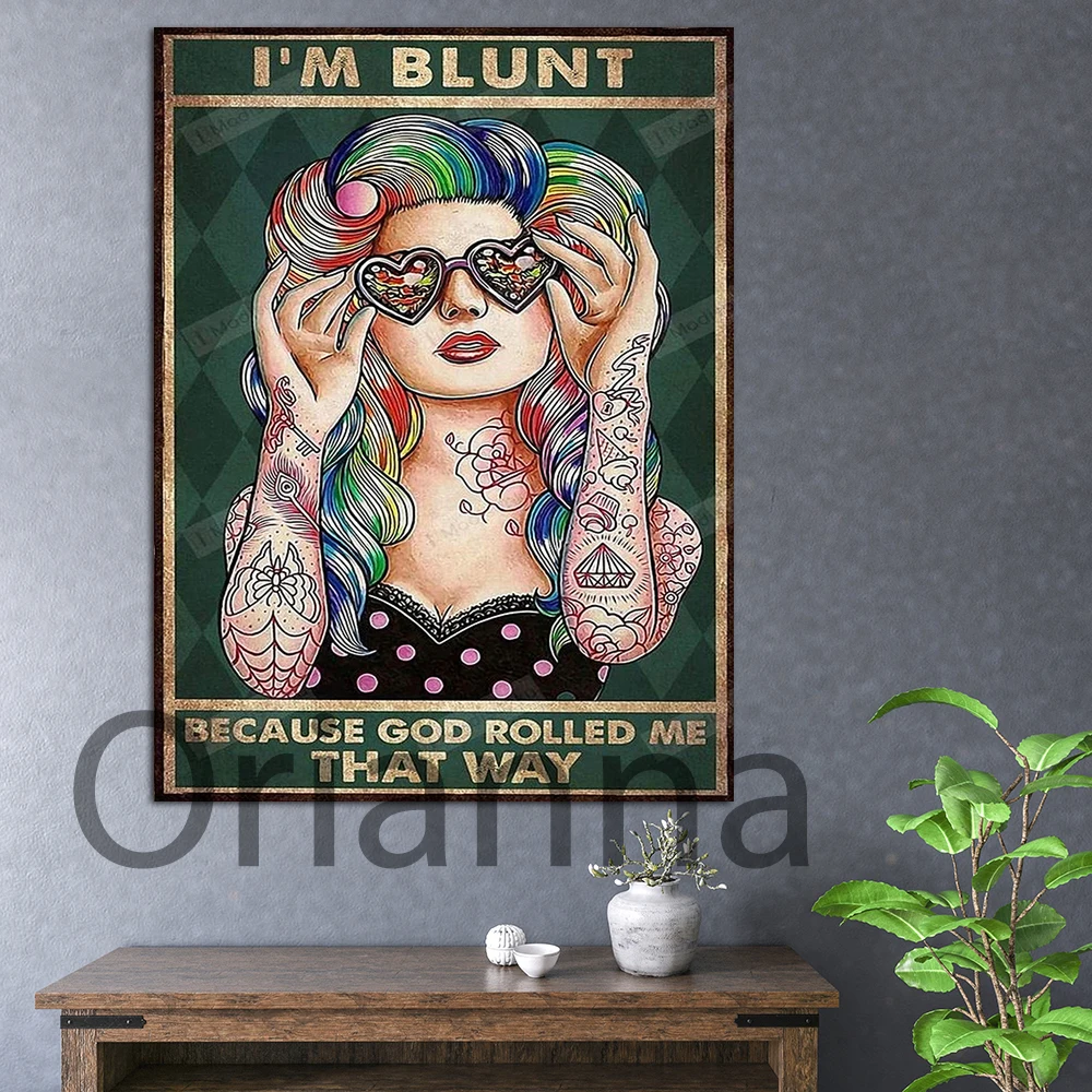 

Home Decor I'M Blunt Because God Rolled Me That Way Sexy Woman Pictures Wall Art Hd Print Canvas Paintings Modern Modular Poster