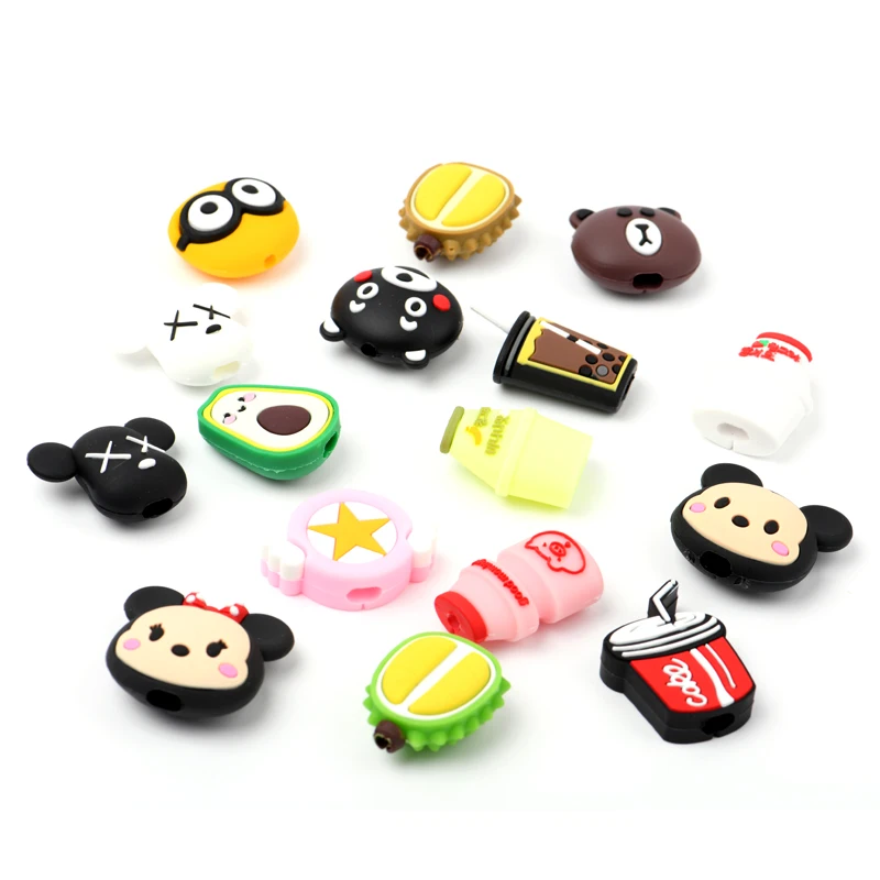 

Cute Cable Protector Wire Winder Data Line Cord for Iphone USB Charging Protective Cover Winder Organizer Cable Bite Cartoon