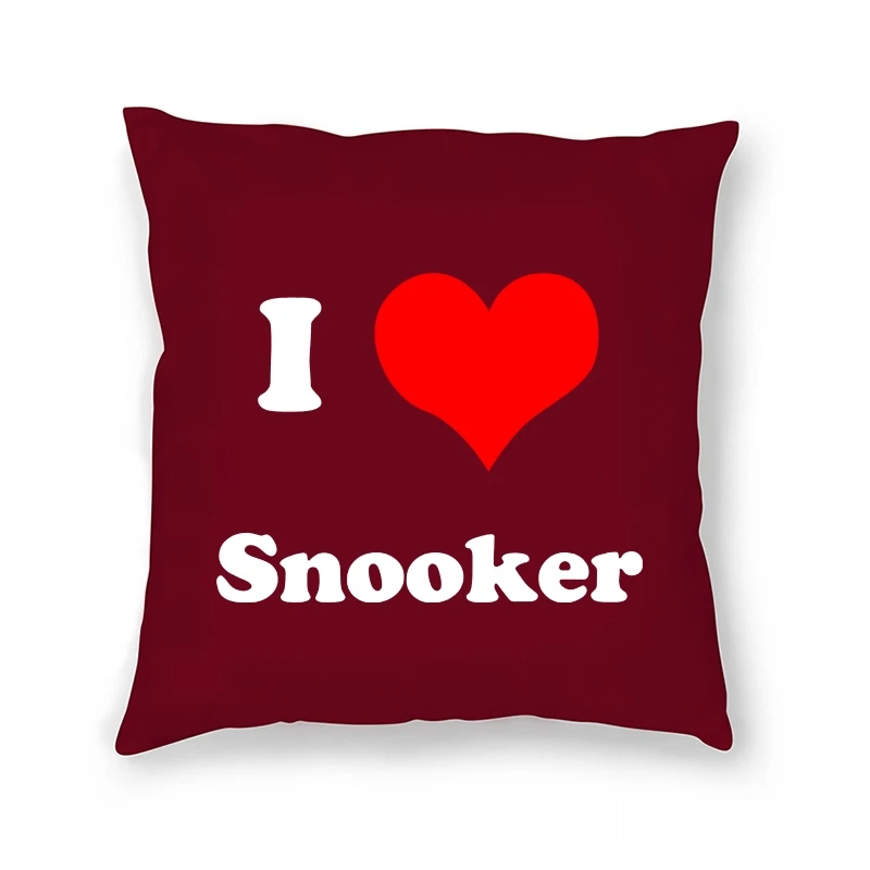 

Homme Pillow Case I Love Snooker - Equipment - Gift Euro size