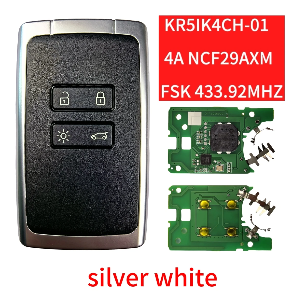 

Jingxin KR5IK4CH-01 FSK 433 МГц 4A ЧИП PCF29AX для дистанционного управления Megane 4 карты Megana 4 ключа талисман Kadjar ключ Espace 5 ключ Megane IV