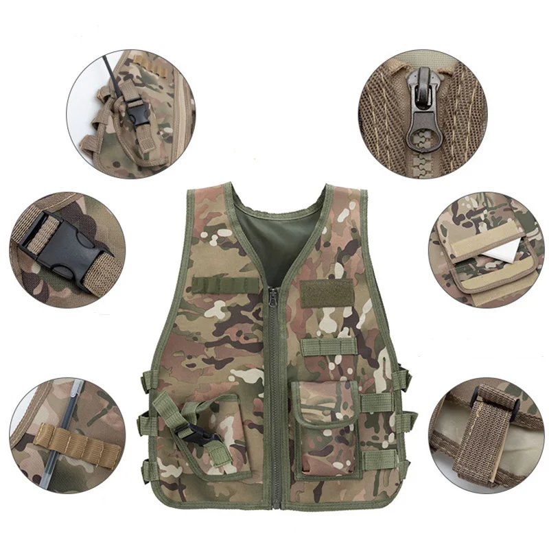 Военная камуфляжная охотничья одежда Childfren детский жилет CS для страйкбола