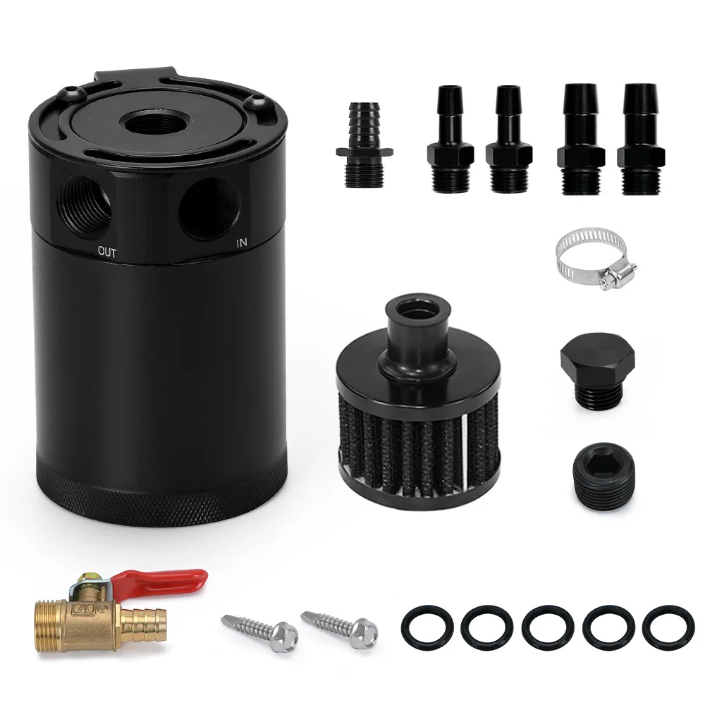 

PQY-универсальная алюминиевая заготовка с 2 портами, маслоотделитель с воздушным фильтром для двигателя, мини-сепаратор для масла, с канифольным резервуаром, с воздушным фильтром