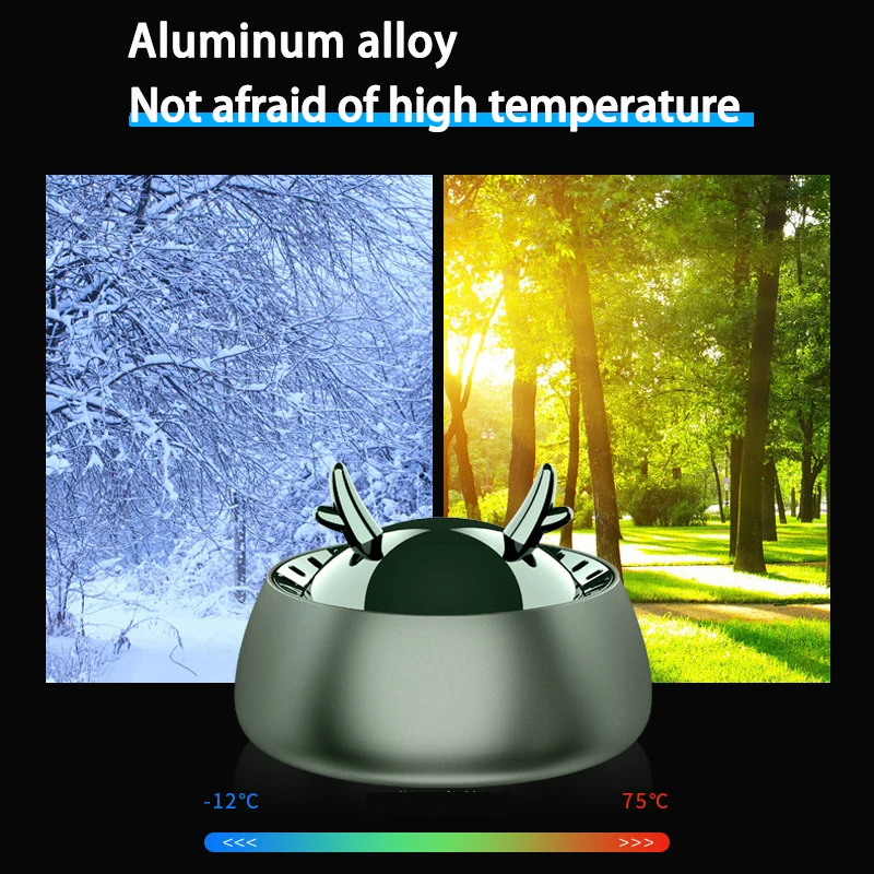 

2022 Elk Car Air Freshener Fragrance Alloy Solid Balm Car Perfume Long lasting Auto Aroma Diffuser Aromatherapy Accessories