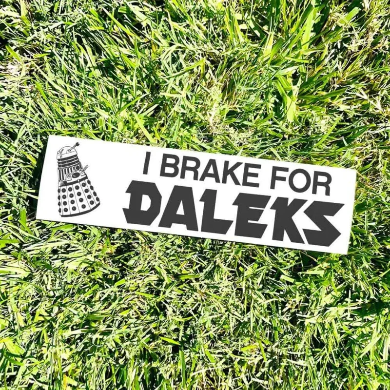I Brake для DALEKS Наклейка на бампер - TV Doctor Who Vintage Style Винил 80-х 90-х Наклейки автомобиль