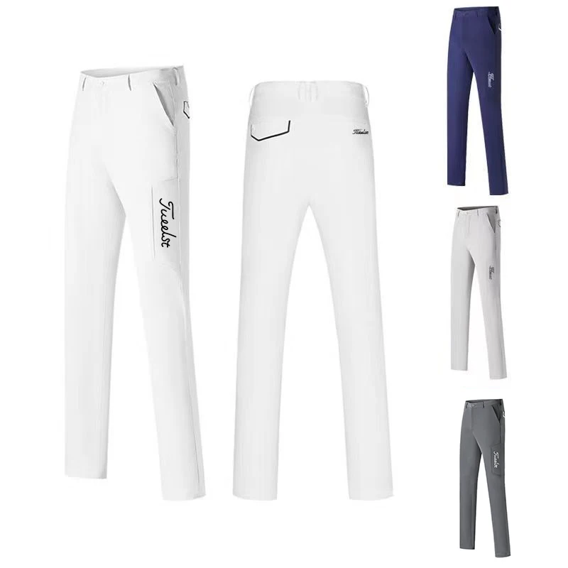 Summer New Golf Pants Men Quick Dry Breathable Sweat Exhaust Outdoor Casual Sports Pants Men's Long Pants Summer Golf Trousers
