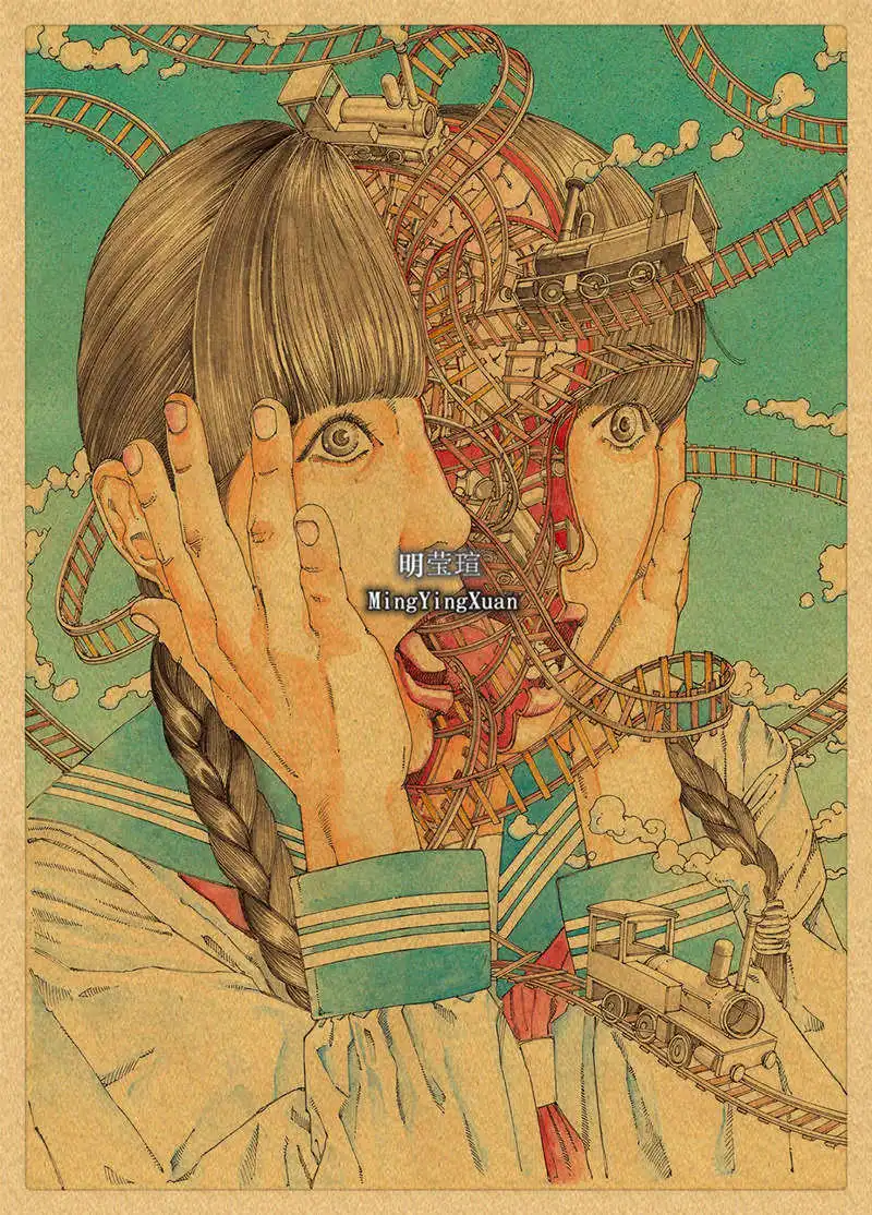 

Плакаты Shintaro Kago из крафт-бумаги