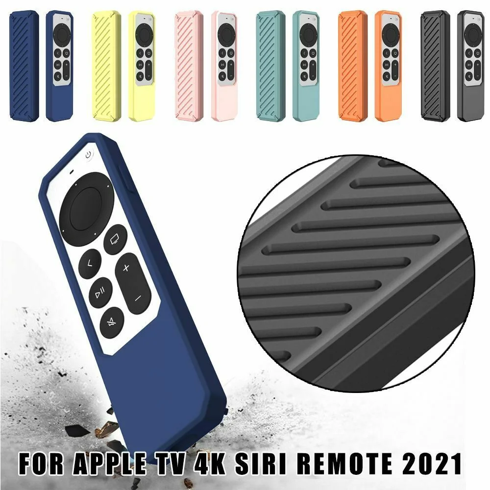 

Противоударный мягкий чехол для Apple TV 4k Siri 2021, защитный чехол для пульта дистанционного управления, полноразмерный противоударный силиконо...