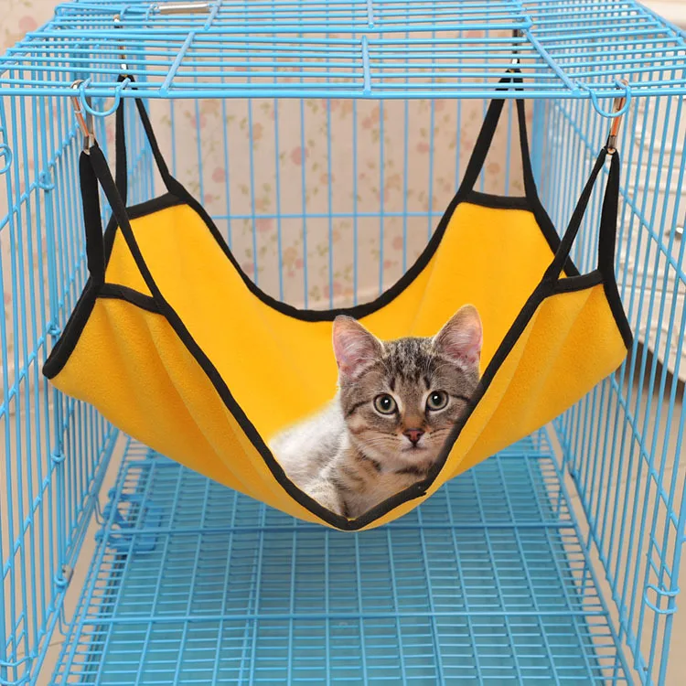 

Leisure Time Kitty Pet Cat Hammock Bed for Cage Reversible Pet Cage Hammock Hanging Soft Pet Bed for Kitten Ferret Small Pet