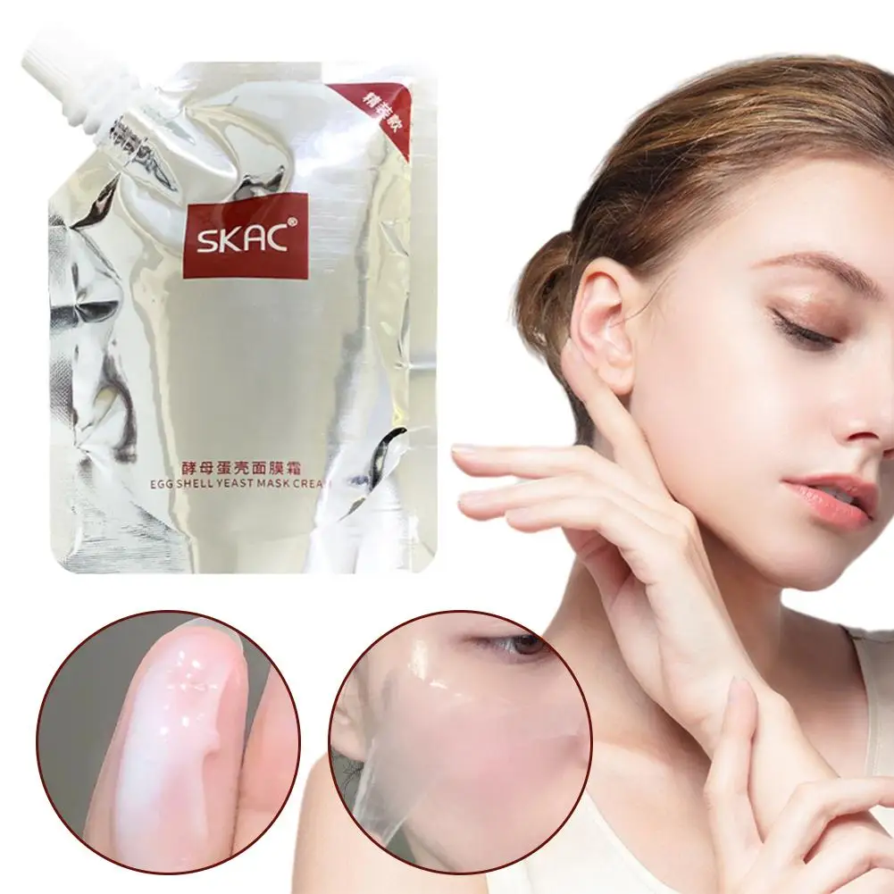 

100g Ladies Yeast Eggshell Facial Mask Peel Off Moisturizing Masks Oil Nourishing Cream Brightening Skin Hydrating Face Con I8O2