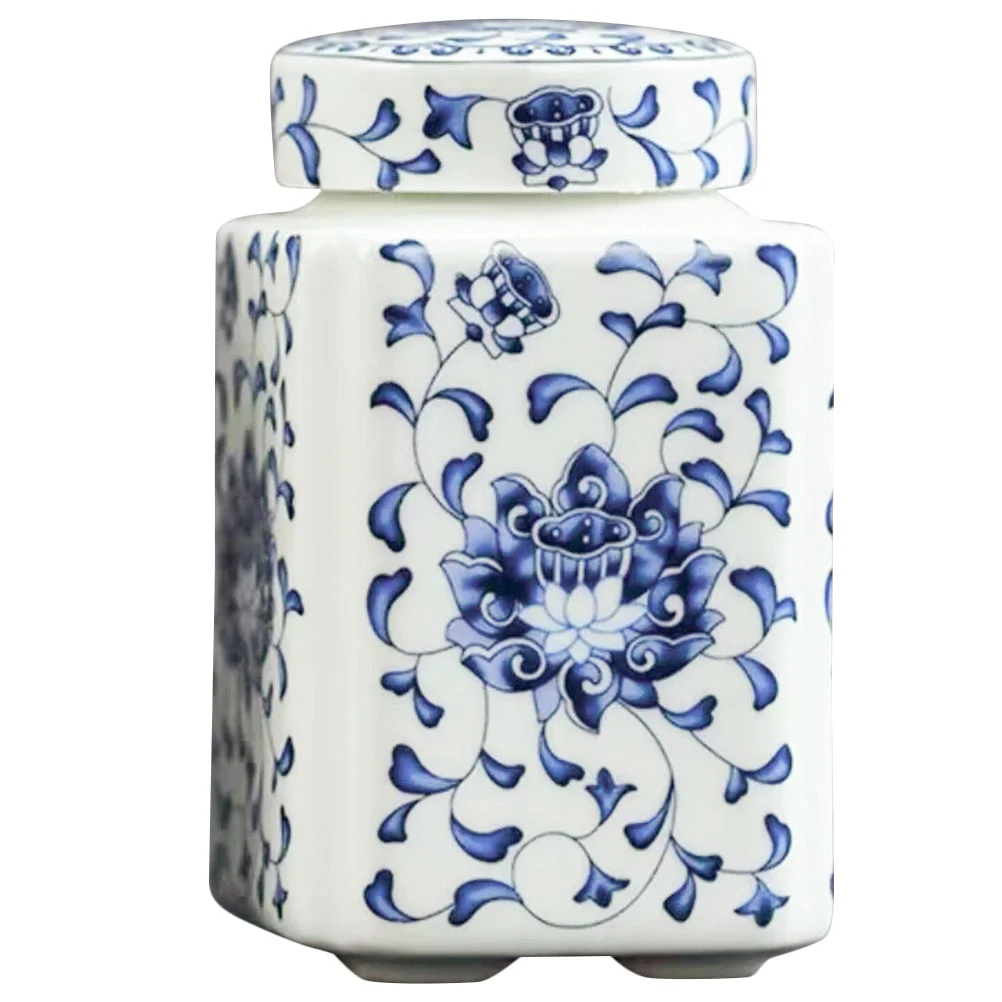 

Tea Jar Container Food Containers Cover Canister For Bags Kitchen Ceramics Canisters