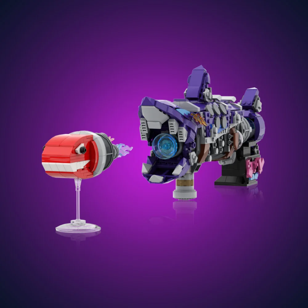 Gobrick MOC Jinx рыбья кость Базука строительные блоки модель игры фигурки волшебная